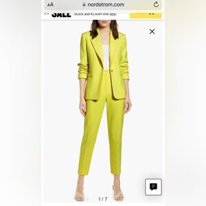 NWT French Connection Adisa Sundae Suiting Pants, No jacket. Color-Lemon Tonic
